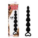 Анальна ялинка сердечка Chisa Black Mont Elite Lover's Beads 17см / 2,5 см