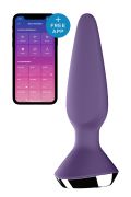 Анальна пробка з двома моторами Satisfyer Plug-ilicious 1 та керуванням з телефону, фіолетова