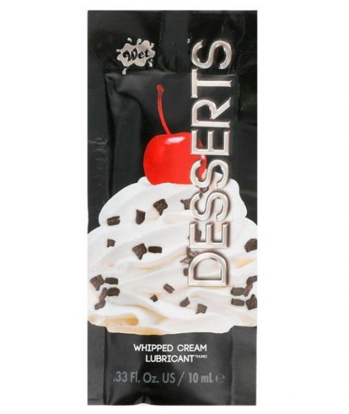 ПРОБНИК/Съедобный лубрикант WET Whipped Cream (со вкусом сливок), 10 мл вид 2
