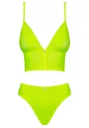 Комплект топ с трусиками Obsessive Neonia желтый, S/M