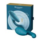 Інноваційний подвійний безконтактний вібратор-стимулятор Womanizer Duo 2 Petrol бірюзовий вид 2