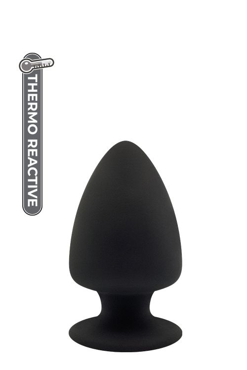 Термоактивна анальна пробка PREMIUM SILICONE PLUG S BLACK вид 2