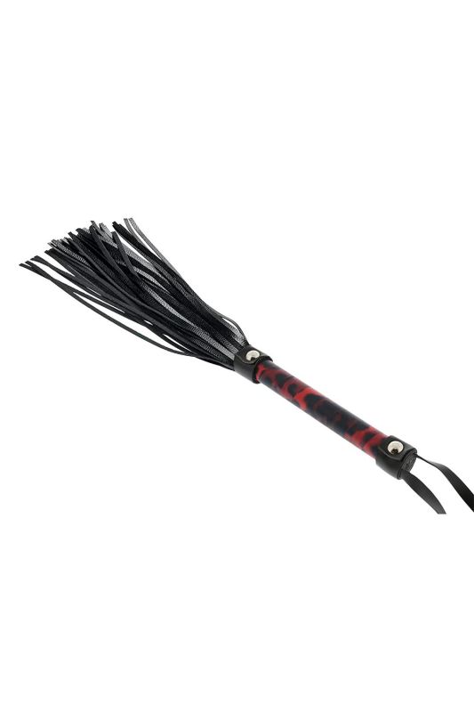 Флогер з петлею Dream toys Blaze Luxury Fetish для БДСМ практик, чорний з червоним вид 3