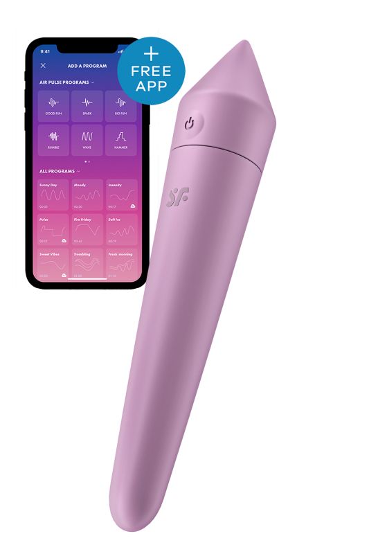 Потужна віброкуля з функцією керування смартфоном Satisfyer Ultra Power Bullet 8, бузковий вид 2