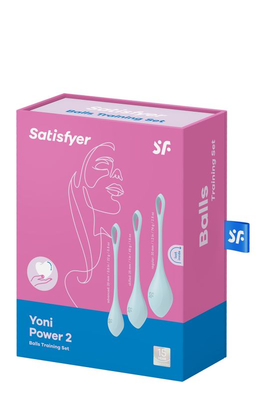 Набір вагінальних кульок Satisfyer Yoni Power 2, блакитний вид 5