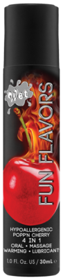 Съедобный лубрикант 4 в 1 на водной основе Wet Fun вишня, 30 мл