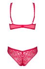 Комплект Obsessive ROUGEBELLE red underwire bra вид 3