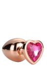 Анальна пробка з серцем GLEAMING LOVE ROSE GOLD PLUG LARGE вид 5