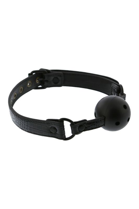 Кляп 4,7 см BLAZE LUXURY BALL GAG CROCO BLACK вид 2