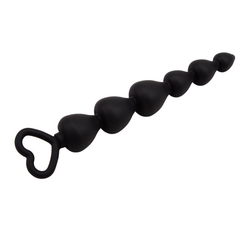 Анальная ёлочка сердечки Chisa Black Mont Elite Lover's Beads 17 см / 2,5 см вид 5