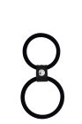 Ерекційне кільце MENZSTUFF DUAL RINGS, BLACK вид 2