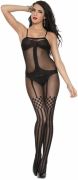 Бодістокінг із інтимним вирізом Music Legs чорний, S-L