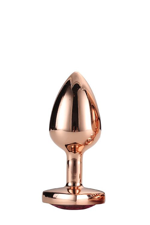 Анальна пробка з серцем GLEAMING LOVE ROSE GOLD PLUG SMALL вид 4