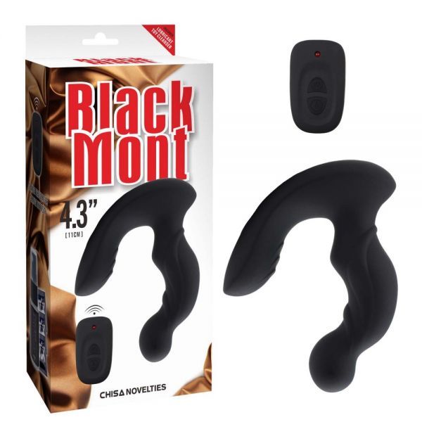 Массажер простаты Chisa Black Mont с пультом управления, черный вид 2