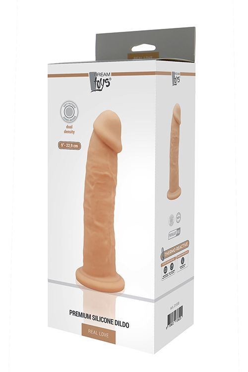 Фалоімітатор Термоактивний реалістичний REAL LOVE Dream Toys, тілесний вид 5