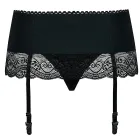 Пояс для панчіх стрінги Obsessive Miamor S / M чорний вид 3