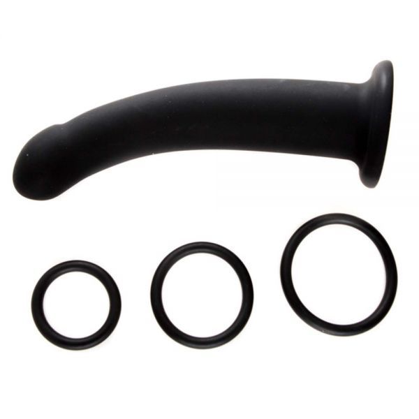 Страпон с кольцевым креплением Chisa R.G.B Bend Over For и фаллоимитатором, черный вид 6