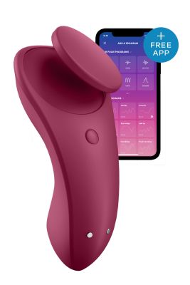 Вібратор у трусики з функцією керування смартфоном Satisfyer Sexy Secret червоний