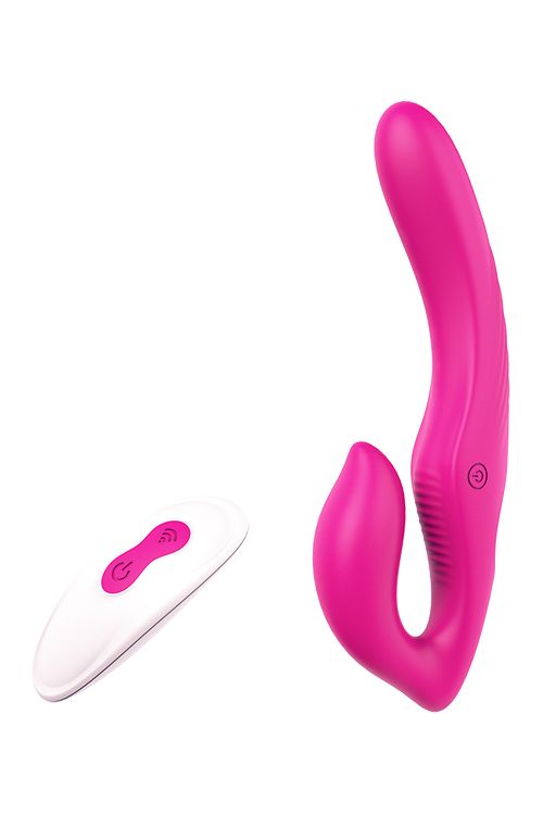 Безремневий страпон VIBES of LOVE REMOTE DOUBLE DIPPER вид 4