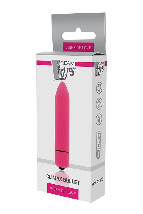 Міні вібромасажер DREAM TOYS 10-SPEED CLIMAX BULLET PINK вид 3