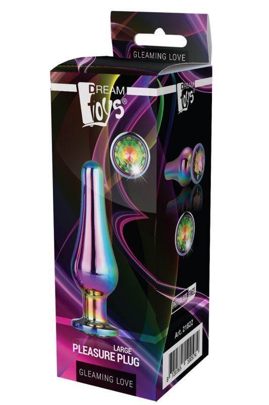 Анальна пробка конічної форми Dream Toys GLEAMING LOVE COLOURED PLEASURE PLUG L вид 3