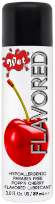 Съедобный лубрикант Wet Clear Flavored Cherry (Спелая вишня), 89 мл