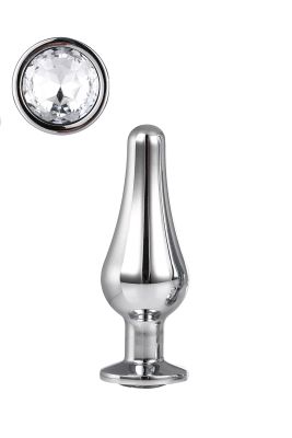 Анальна пробка конічної форми Dream Toys GLEAMING LOVE SILVER PLEASURE PLUG S