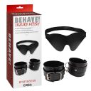 Набор для БДСМ маска и наручники Chisa Behave Luxury Fetish чёрный