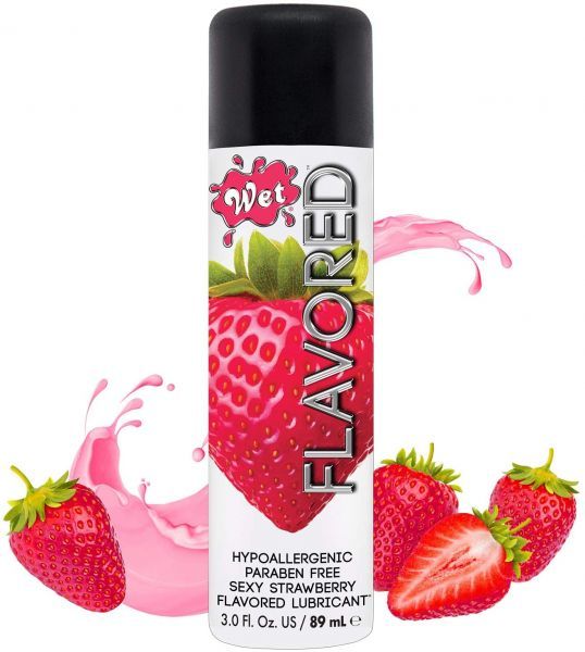 ПРОБНИК/Лубрикант Wet Flavored Sexy Strawberry (соковита полуниця) 10 мл вид 3