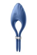 Регульоване ерекційне кільце з вібрацією Satisfyer Duelist, синій