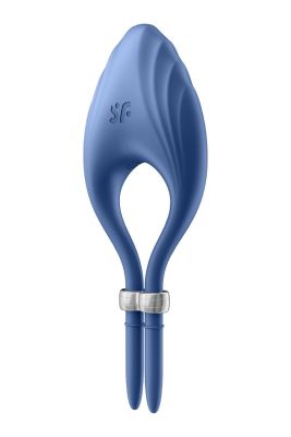 Регульоване ерекційне кільце з вібрацією Satisfyer Duelist, синій