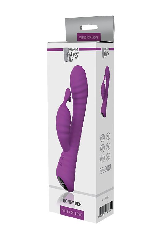 Подвійний вібратор Dream Toys VIBES OF LOVE HONEY BEE PURPLE вид 3