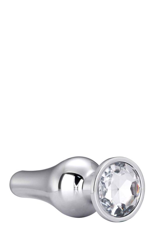 Анальна пробка конічної форми Dream Toys GLEAMING LOVE SILVER PLEASURE PLUG M вид 5