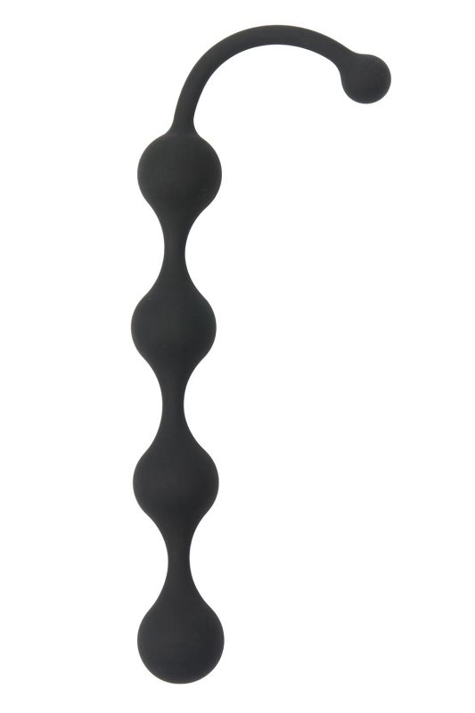 Анальний ланцюжок з кульками краплеподібної форми Dream Toys All Time Favorites чорний вид 3