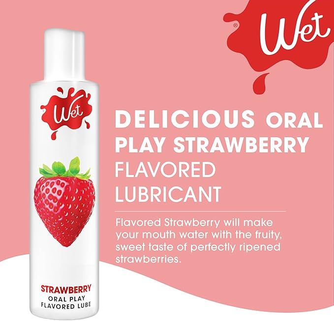 Їстівний лубрикант зі смаком полуниці WET Flavored Strawberry, 30 мл вид 3