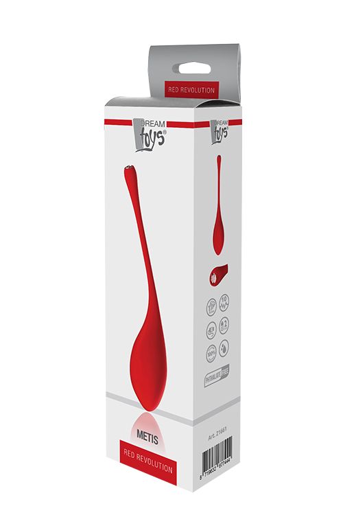 Вагінальний тренажер з пульсацією Dream toys RED REVOLUTION METIS, червоний вид 3