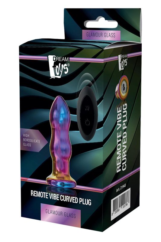Анальна пробка із вібрацією дворівнева скляна Dream Toys GLAMOUR GLASS вид 3