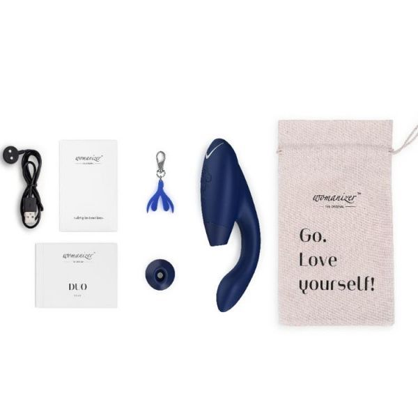 Інноваційний безконтактний стимулятор Womanizer Duo Blueberry вид 9