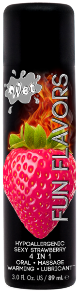 Розігріваючий їстівний лубрикант 4 в 1 Wet Fun полуниця, 89 мл вид 2