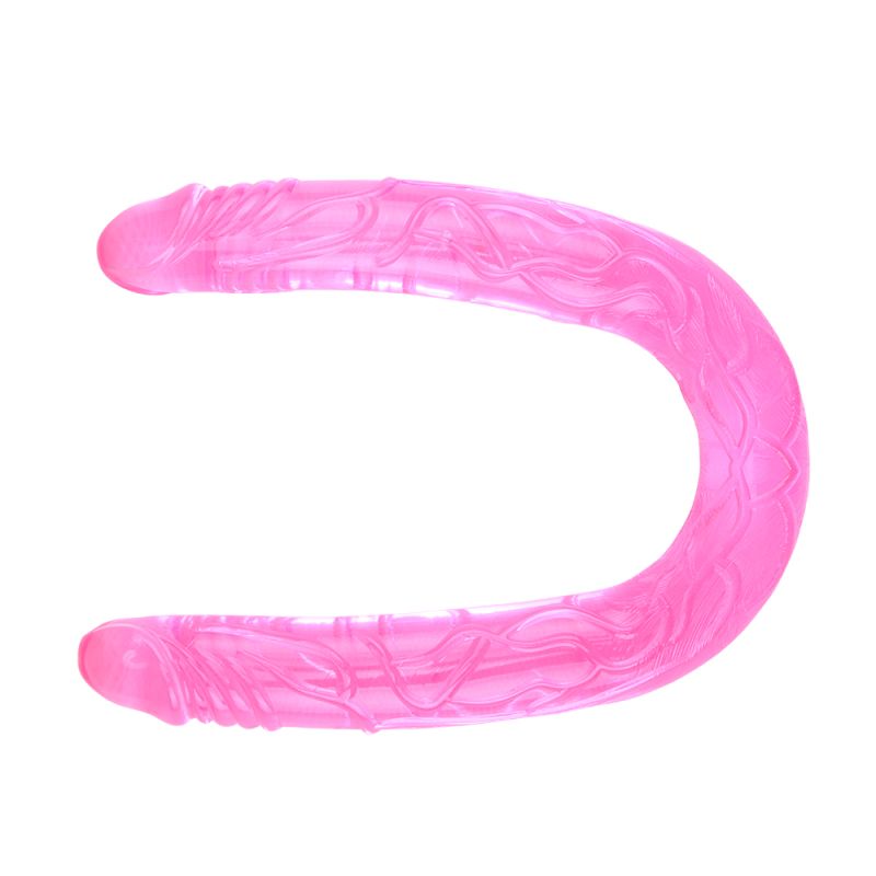 Двойной фаллоимитатор Chisa HI BASIC реалистичный, розовый вид 5