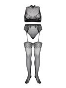 Ажурний комплект Fifty Shades Of Grey Captivate Lacy Bra Set Black O-s Curve
