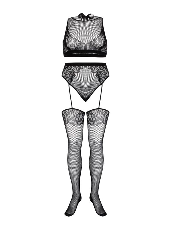 Ажурний комплект Fifty Shades Of Grey Captivate Lacy Bra Set Black O-s Curve вид 2