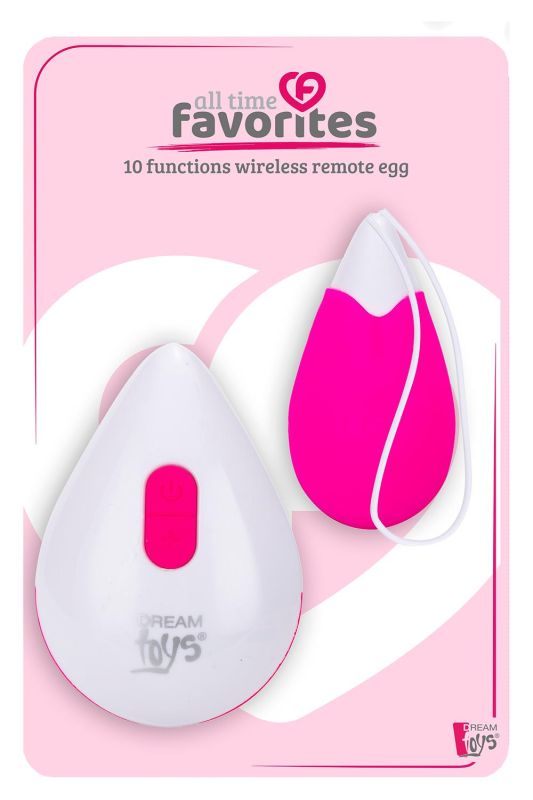 Віброяйце з бездротовим керуванням Dream Toys All Time Favorites, рожеве, 6.2 см х 3.2 см вид 3