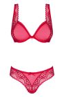 Комплект Obsessive ROUGEBELLE red underwire bra вид 2