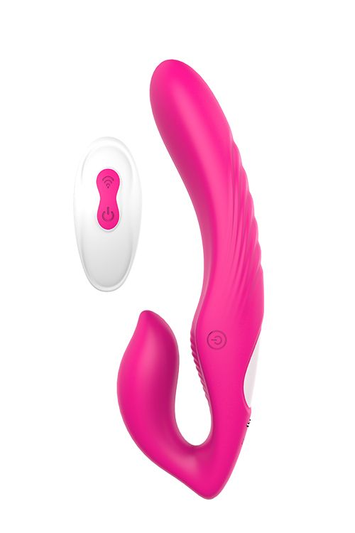 Безремневий страпон VIBES of LOVE REMOTE DOUBLE DIPPER вид 2