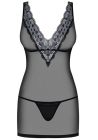 Сорочка 869-CHE-1 chemise Obsessive L / XL чорна вид 2