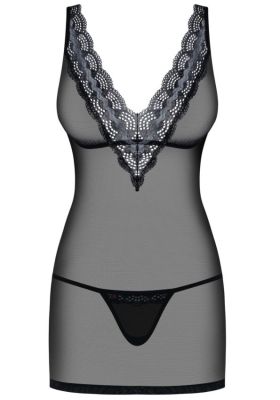 Сорочка 869-CHE-1 chemise Obsessive L / XL чорна