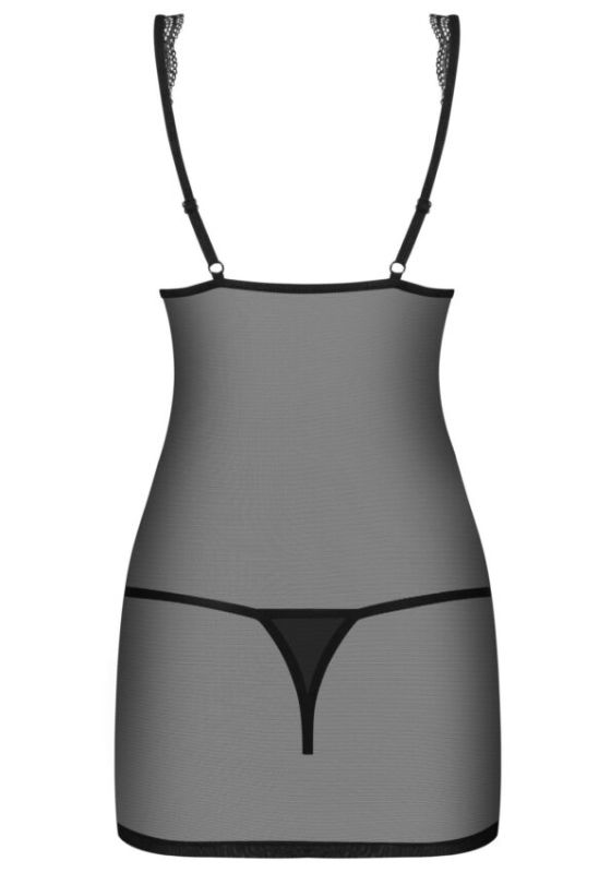 Сорочка 869-CHE-1 chemise Obsessive L / XL чорна вид 3