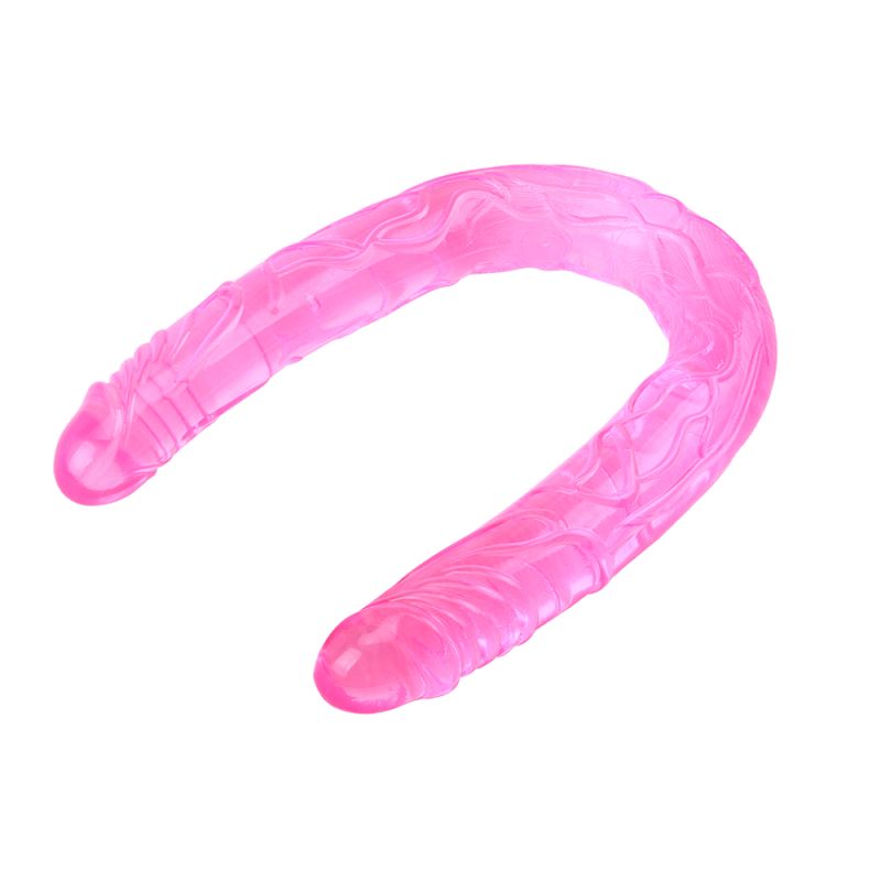 Двойной фаллоимитатор Chisa HI BASIC реалистичный, розовый вид 4