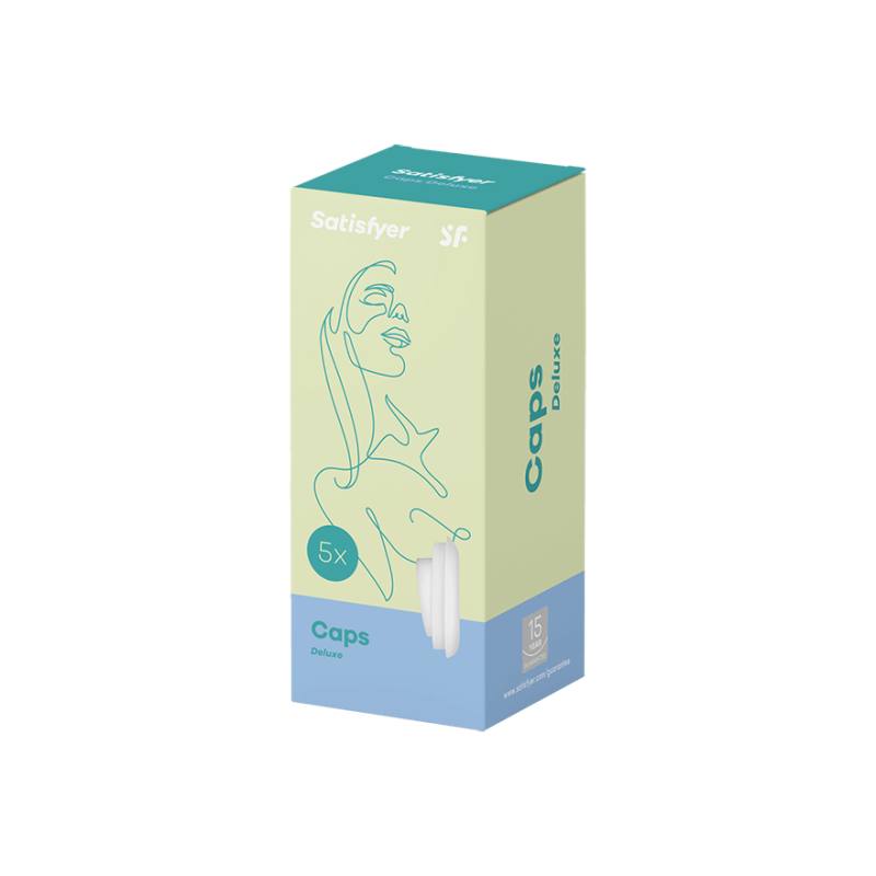 Набір змінних насадок для стимулятора вакуумного Satisfyer Caps Deluxe Climax Tips білий, 5 шт. вид 6